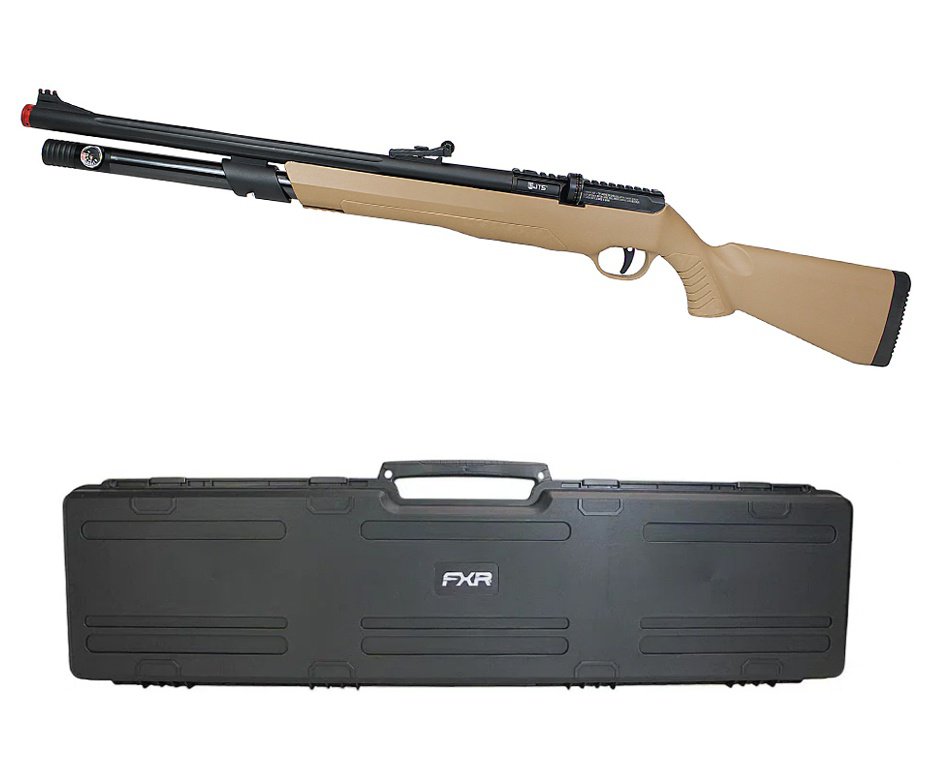 Carabina de Pressão PCP JTS AirStryke Tan 5.5mm - FXR Arms + Case FXR