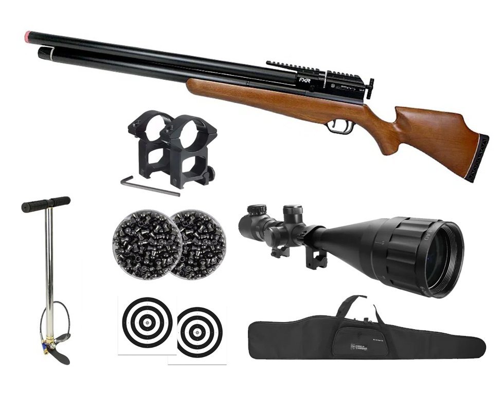 Carabina de Pressão PCP AEA Challenger Nova 5.5mm - FXR + Bomba + Capa + Luneta 6-24x50 + Chumbos + Alvos