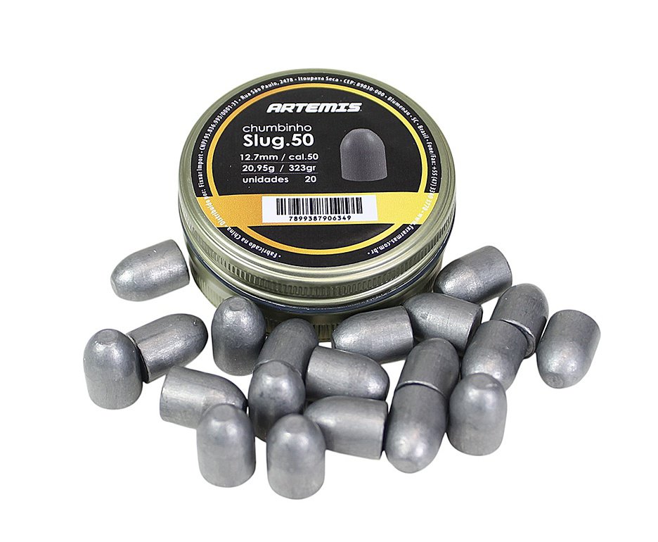 Chumbinho Artemis Slug .50 (12,7mm) 20.63g/323gr Lata 20un