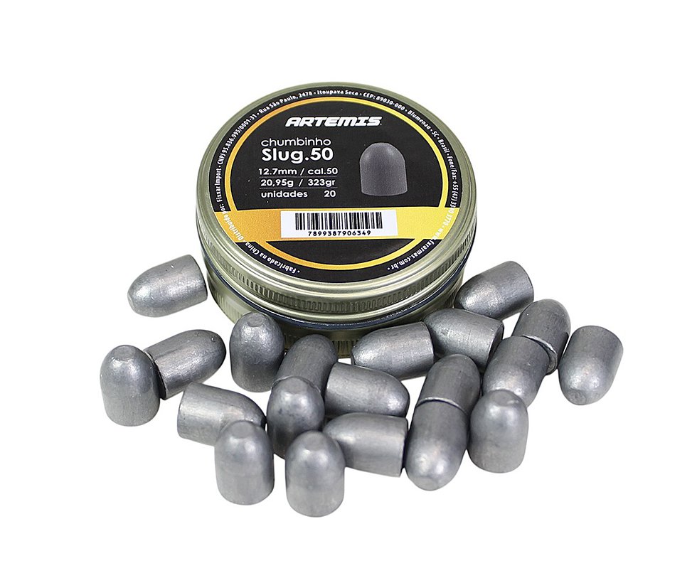 Chumbinho Artemis Slug .50 (12,7mm) 20.63g/323gr Lata 20un