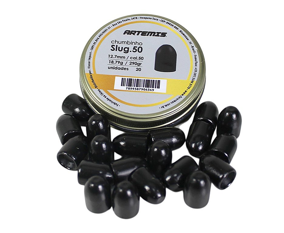 Chumbinho Artemis Slug .50 (12,7mm) 18.14g/290gr Lata 20un