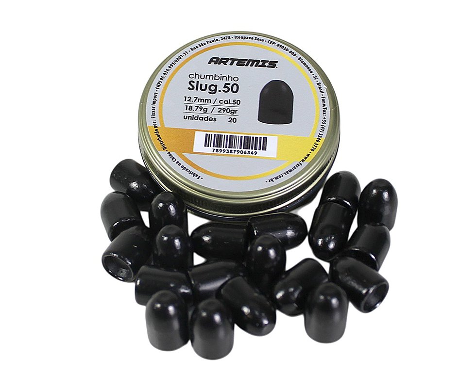 Chumbinho Artemis Slug .50 (12,7mm) 18.14g/290gr Lata 20un