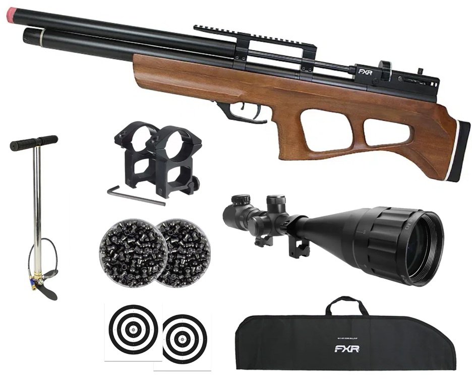 Carabina de Pressão PCP Challenger Bullpup 6.35mm - AEA Airguns + Bomba + Capa + Luneta 6-24x50 + Chumbos + Alvos