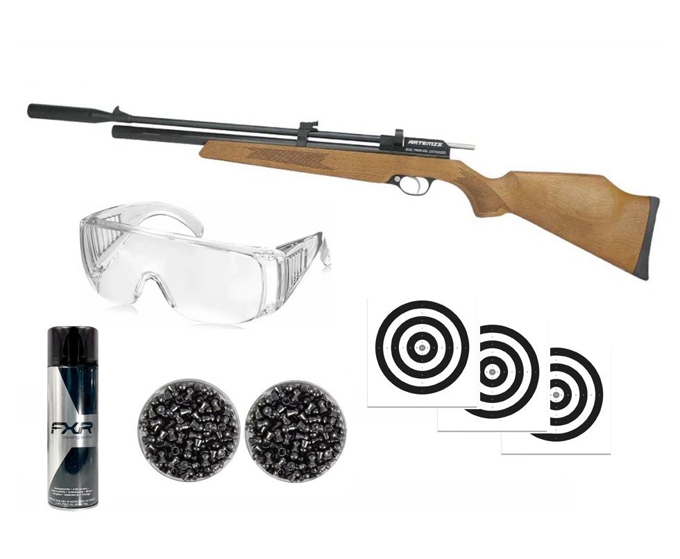 Carabina De Pressão Pcp Pr900w G2 5,5mm New Generation Artemis + Chumbo + Alvos + Desengripante / Anticorrosivo + Óculos