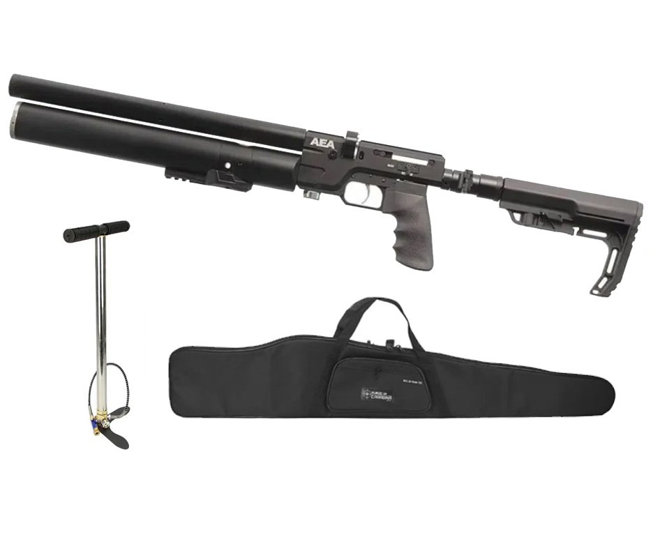 Carabina de Pressão PCP SF Sniper Semi Auto 6,35mm - AEA Airguns + Bomba + Capa