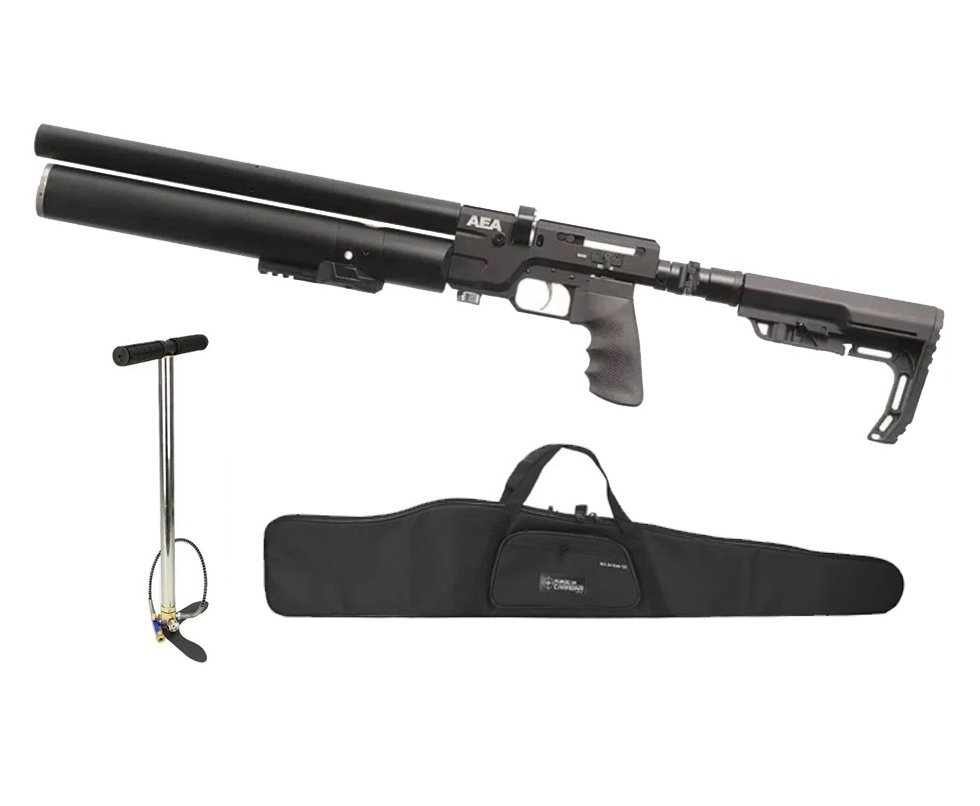 Carabina de Pressão PCP SF Sniper Semi Auto 6,35mm - AEA Airguns + Bomba + Capa