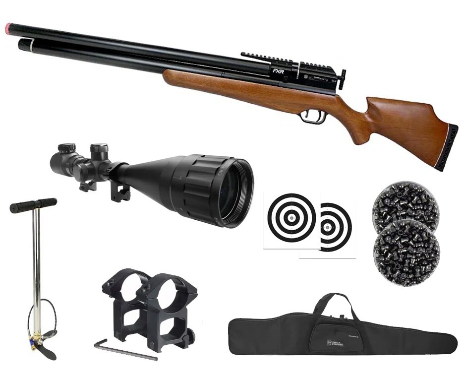 Carabina de Pressão PCP AEA Challenger Nova 7.62mm - FXR + Bomba + Capa + Luneta 6-24x50 + Chumbos + Alvos