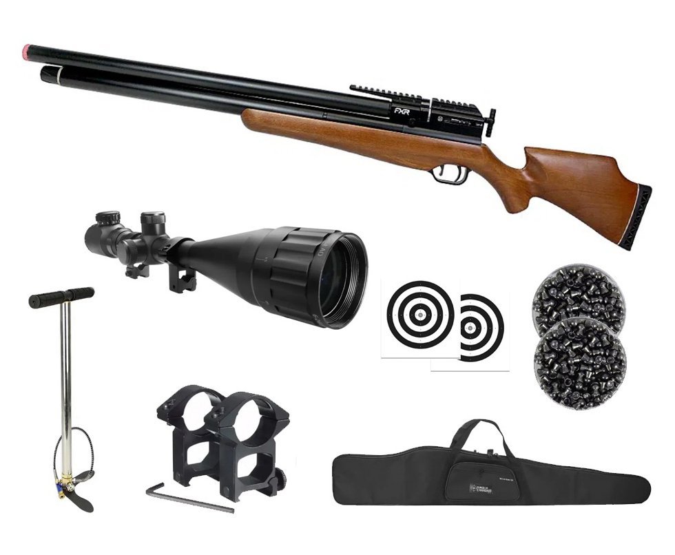 Carabina de Pressão PCP AEA Challenger Nova 7.62mm - FXR + Bomba + Capa + Luneta 6-24x50 + Chumbos + Alvos