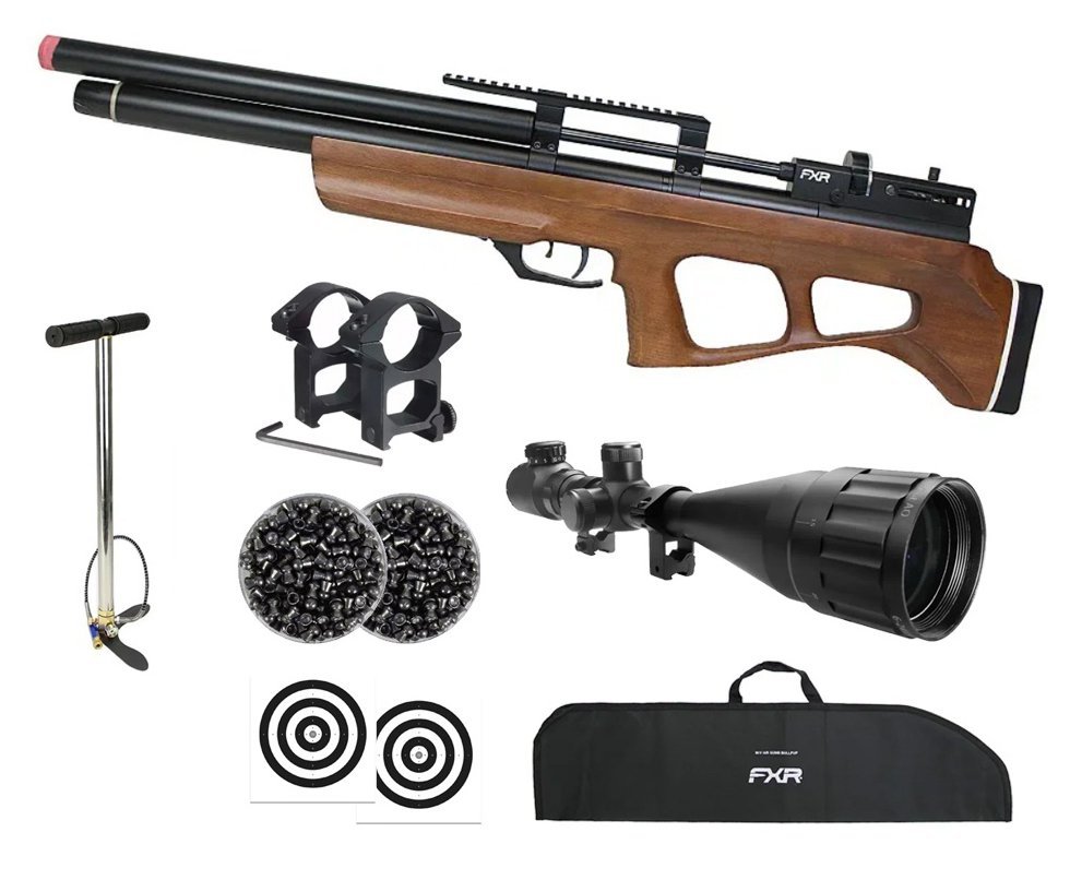 Carabina de Pressão PCP AEA Challenger Bullpup 7,62mm (.30) - FXR + Bomba + Capa + Luneta 6-24x50 + Chumbos + Alvos