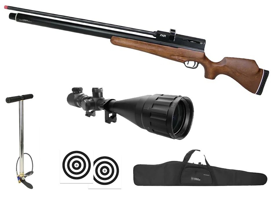 Carabina de Pressão PCP AEA Challenger Nova Big Bore 9mm - FXR + Bomba + Capa + Luneta 6-24x50 + Alvos