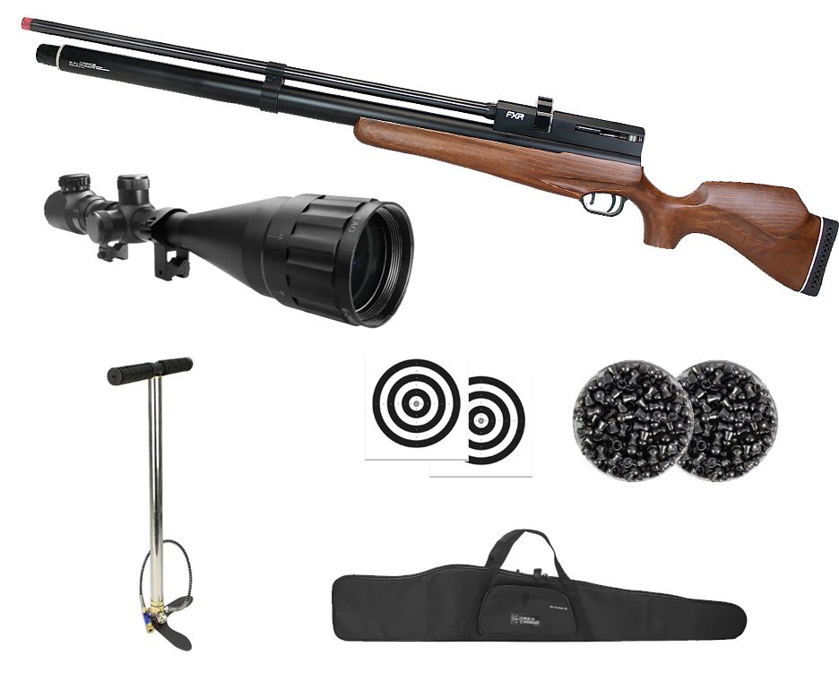Carabina de Pressão PCP AEA Challenger Nova Big Bore 12,7mm (.50) - FXR + Bomba + Capa + Chumbos + Alvos