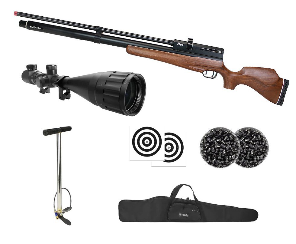Carabina de Pressão PCP AEA Challenger Nova Big Bore 12,7mm (.50) - FXR + Bomba + Capa + Chumbos + Alvos