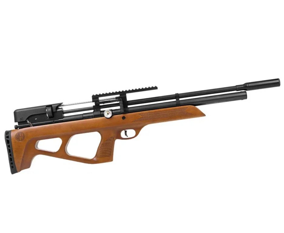 Carabina de Pressão PCP Rossi Outlander Bullpup VR Madeira 5,5mm .22 - Rossi + Bomba + Capa + Luneta 3-9x40 + Chumbos + Alvos + Kit de Limpeza + Desengripante / Anticorrosivo