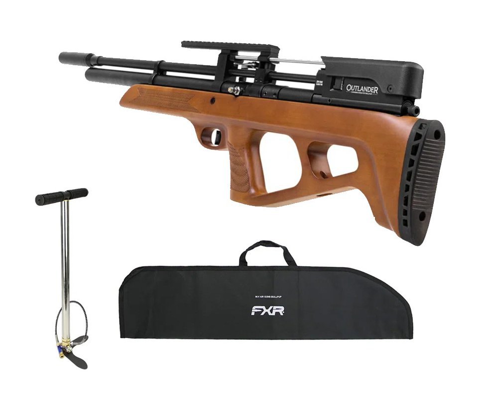 Carabina de Pressão PCP Rossi Outlander Bullpup VR Madeira 6.35mm + Bomba + Capa