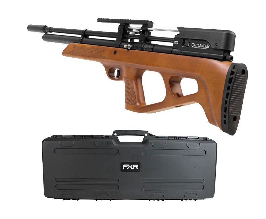 Carabina de Pressão PCP Rossi Outlander Bullpup VR Madeira 6.35mm + Case FXR