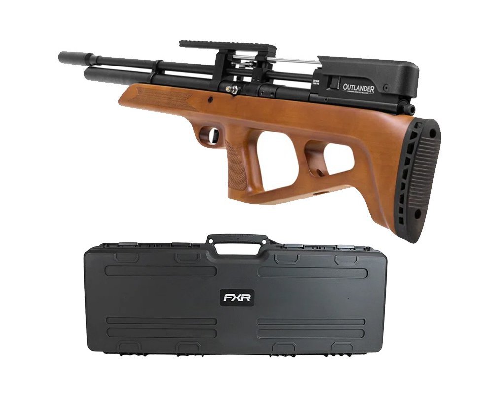 Carabina de Pressão PCP Rossi Outlander Bullpup VR Madeira 6.35mm + Case FXR