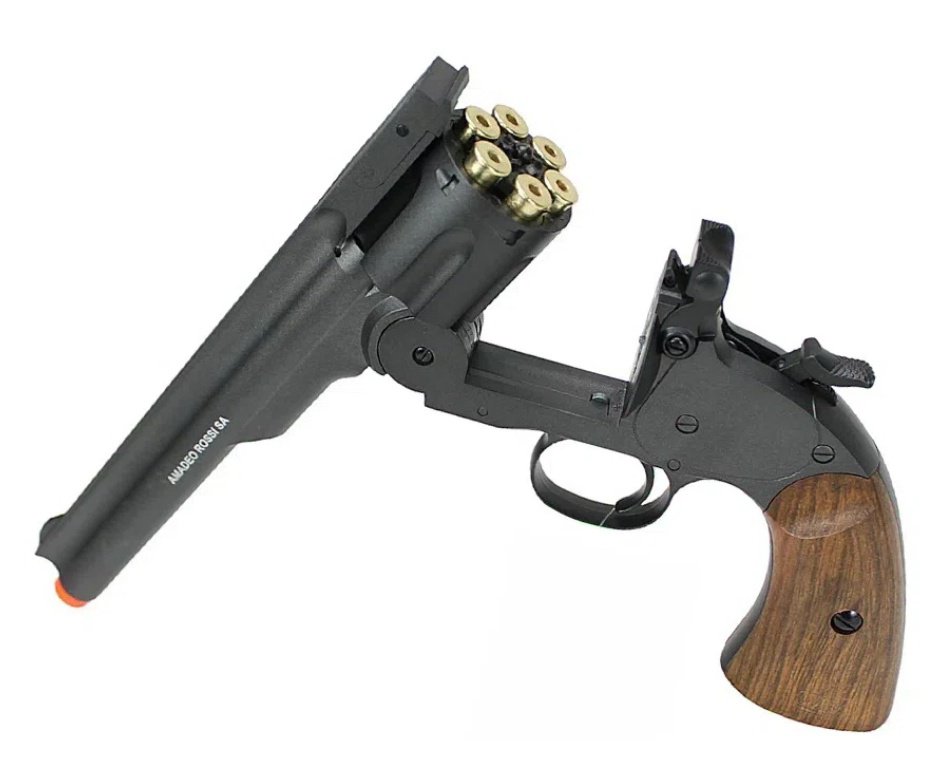 Revólver de Pressão CO2 Colt .45 Cowboy 7" Full Metal 4,5mm - Rossi + Case FXR + Co2 + BBS + Alvos