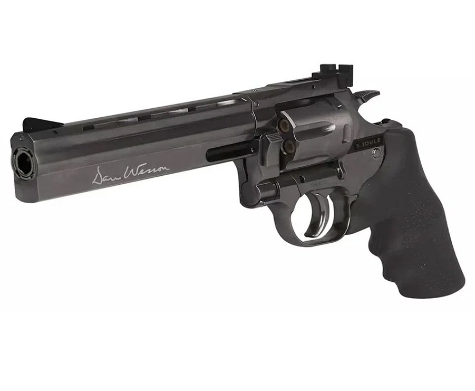 Revólver de Pressão CO2 Dan Wesson 715 Full Metal 6" Grey Chumbinho 4,5mm ASG + Case FXR + Co2 + Chumbinho + Alvos