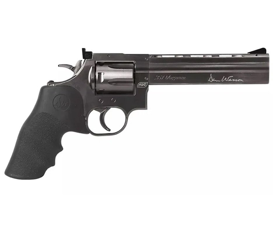 Revólver de Pressão CO2 Dan Wesson 715 Full Metal 6" Grey Chumbinho 4,5mm ASG + Case FXR + Co2 + Chumbinho + Alvos