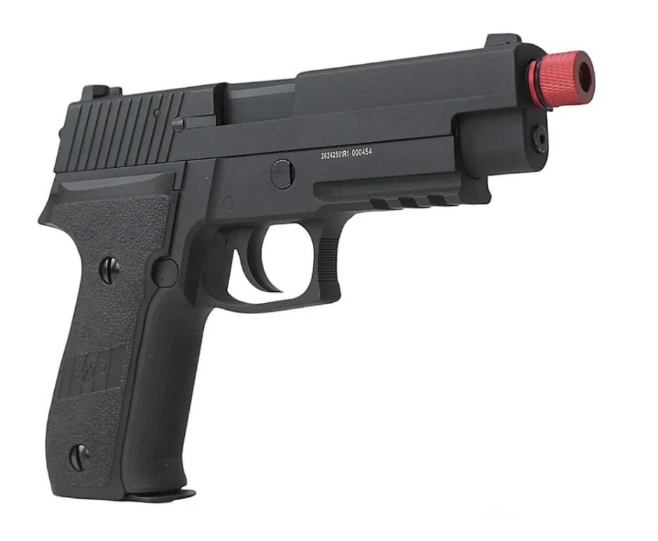 Pistola de Airsoft Gás GBB P226 Blowback 6mm - Rossi + Case FXR + GBB + BBS + Alvos