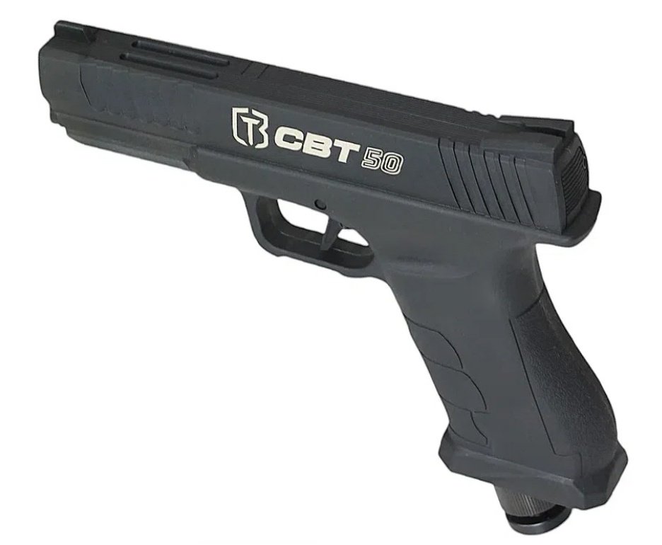 Pistola Home Defense CO2 CBT-50 Cal .50 HDP LDL - Combat + Case FXR + Co2 + BBS + Alvos