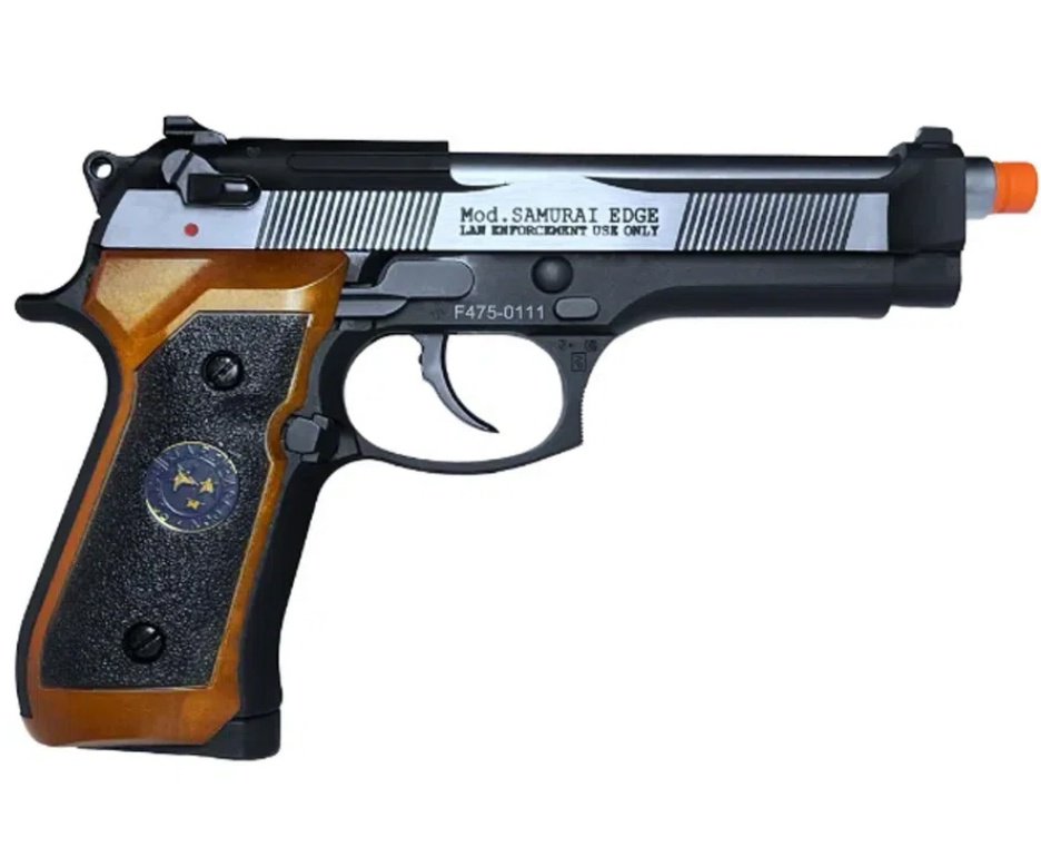 Pistola de Pressão CO2 WE M92 SV-S Blowback Resident Evil 4.5mm - WE/FXR + Co2 + BBS + Case + Alvos + Kamuff