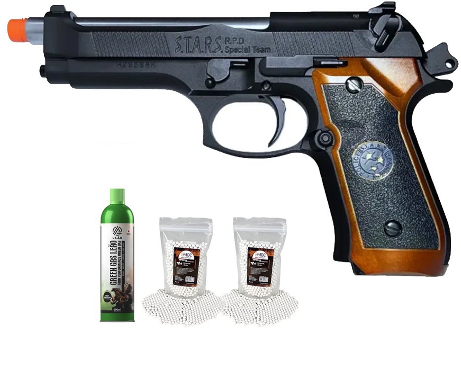 Pistola de Airsoft GBB WE M92SPS-2T Samurai Edge Biohazard 6mm - WE/FXR + GBB + BBS