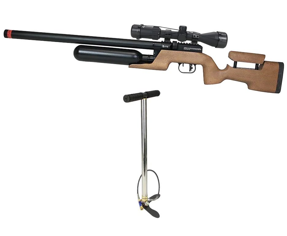 Carabina de Pressão PCP JTS Shawlawk 6.35mm - FXR + Bomba + Luneta 3-9x40