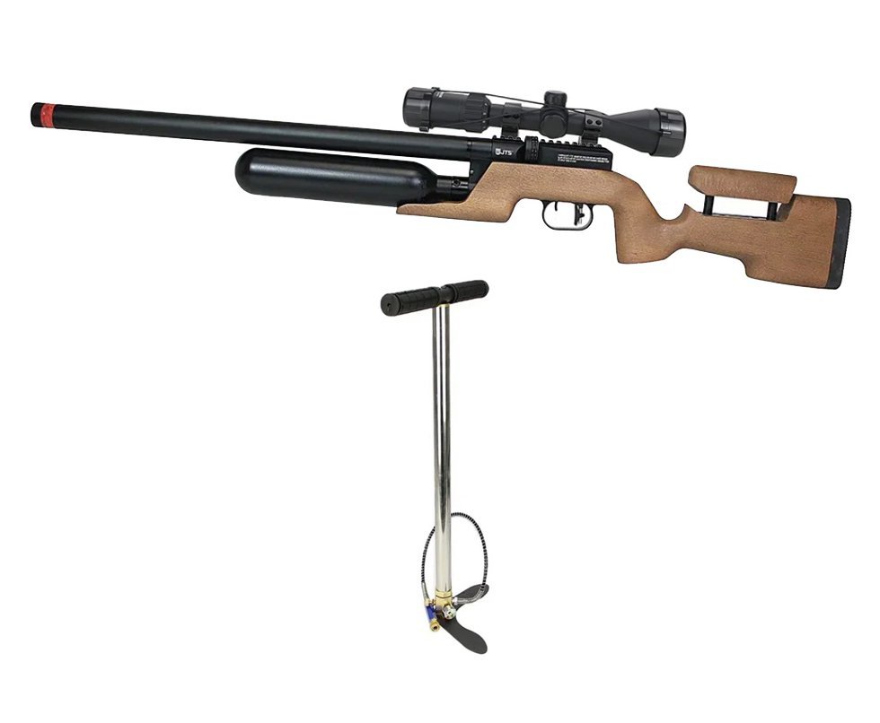 Carabina de Pressão PCP JTS Shawlawk 6.35mm - FXR + Bomba + Luneta 3-9x40