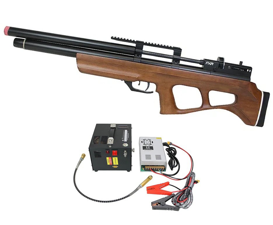 Carabina de Pressão PCP Challenger Bullpup 6.35mm - AEA Airguns + Compressor Portátil Trivolt Compact