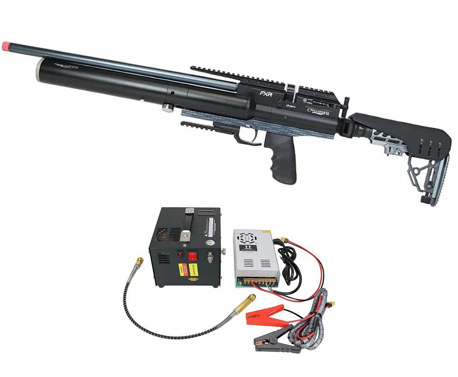 Carabina de Pressão PCP Challenger Pro 5,5mm - AEA Airguns + Compressor Portátil Trivolt Compact