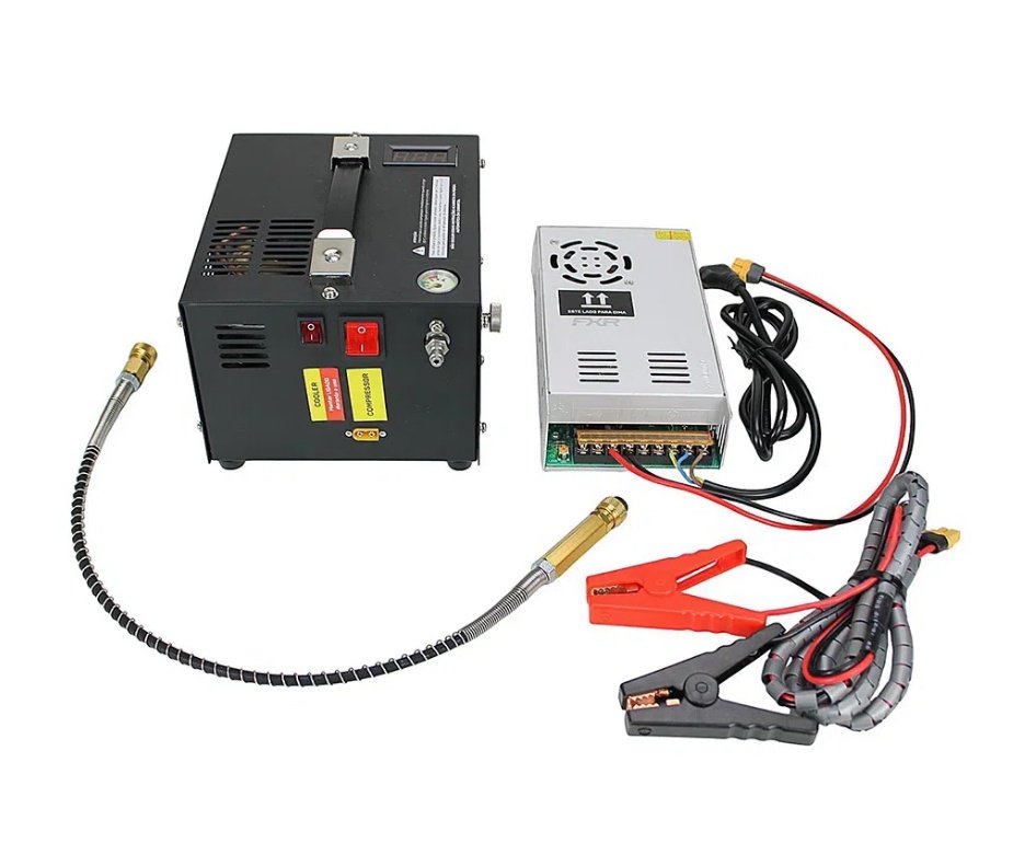 Carabina de Pressão PCP Challenger Pro 5,5mm - AEA Airguns + Compressor Portátil Trivolt Compact