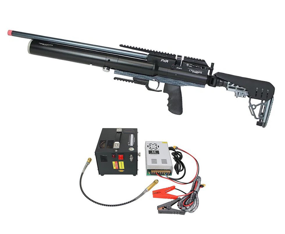 Carabina de Pressão PCP AEA Challenger Pro 6.35mm - FXR Arms + Compressor Portátil Trivolt Compact