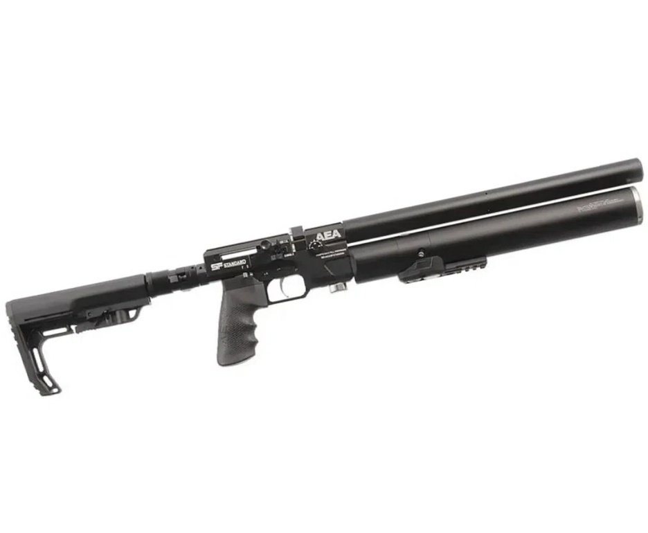 Carabina de Pressão PCP SF Sniper Semi Auto 6,35mm - AEA Airguns + Compressor Portátil Trivolt Compact