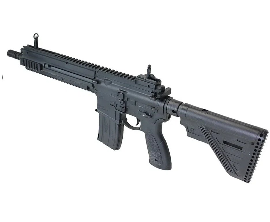 Rifle de Pressão CO2 Heckler & Koch HK416 A5 4.5mm Blowback semi auto - Umarex + Co2 + BBS + Alvos + Red Dot + Capa + Kamuff