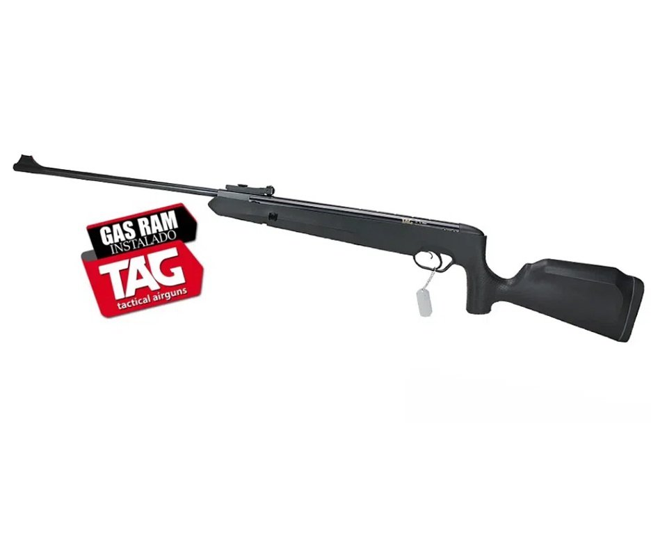 Carabina de Pressão Naja Nitro Gás Ram 4,5mm - TAG + Capa + Luneta 4x32 + Chumbo + Alvos