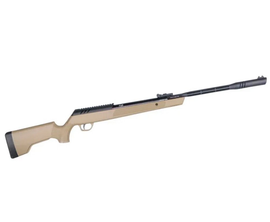 Carabina de Pressão Artemis Dark Eagle Nitro Piston GR 80kg Tan 5.5mm - FXR + Capa + Luneta 4x32 + Chumbo + Alvos + Kit de Limpeza + Desengripante / Anticorrosivo