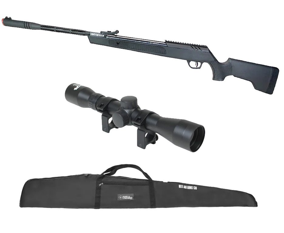 Carabina de Pressão Artemis Dark Eagle Nitro Piston GR 80kg 6,35mm Black - FXR + Capa + Luneta 4x32