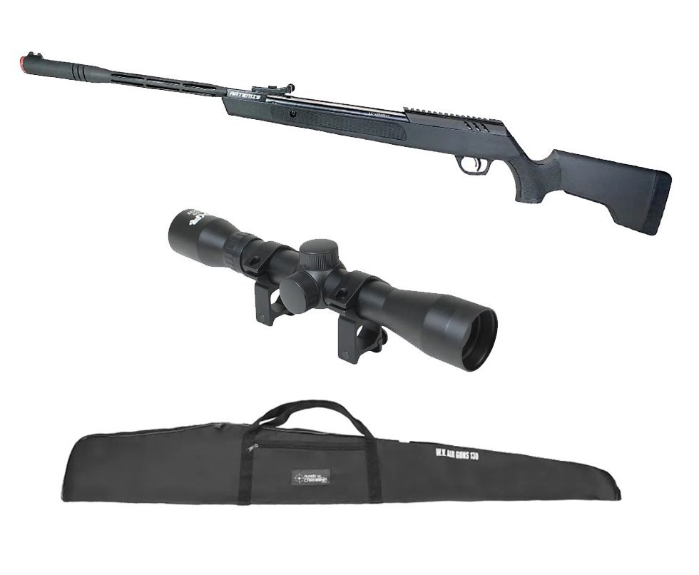 Carabina de Pressão Artemis Dark Eagle Nitro Piston GR 80kg 6,35mm Black - FXR + Capa + Luneta 4x32
