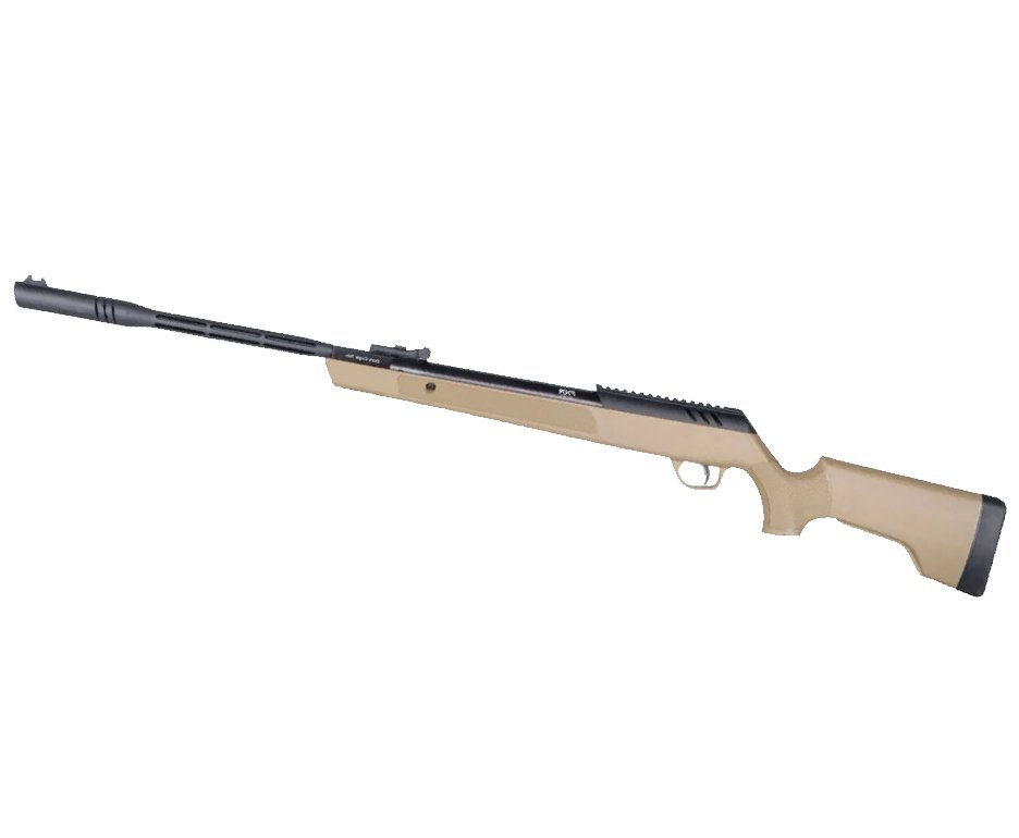 Carabina de Pressão Artemis Dark Eagle Nitro Piston GR 80kg Tan 6,35mm - FXR + Capa + Luneta 4x32 + Chumbo + Alvos + Kit de Limpeza + Desengripante / Anticorrosivo
