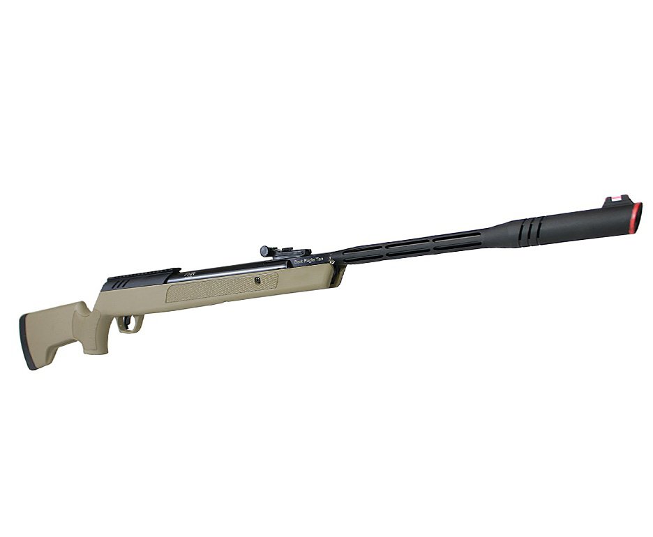 Carabina de Pressão Artemis Dark Eagle Nitro Piston GR 80kg Tan 6,35mm - FXR + Capa + Chumbo + Alvos + Kit de Limpeza