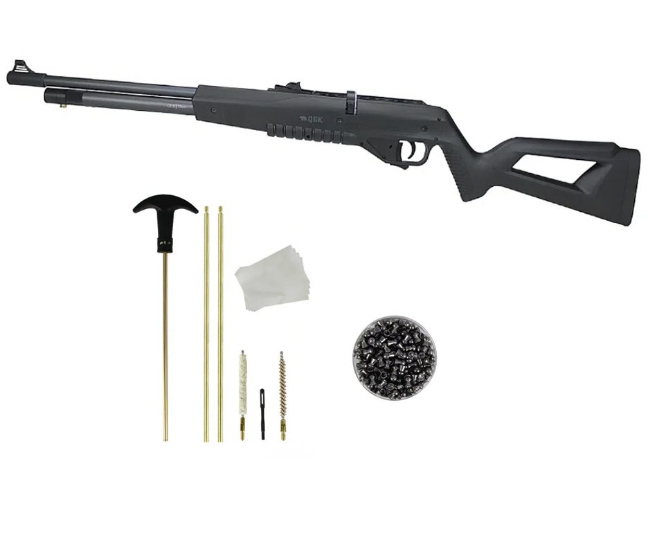 Carabina de Pressão PCP G850 Black Cal 5,5mm Nova Vista QGK + Chumbos + Kit de Limpeza