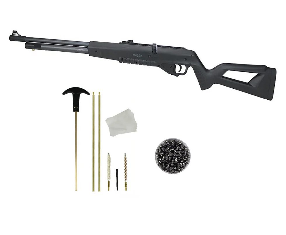 Carabina de Pressão PCP G850 Black Cal 5,5mm Nova Vista QGK + Chumbos + Kit de Limpeza