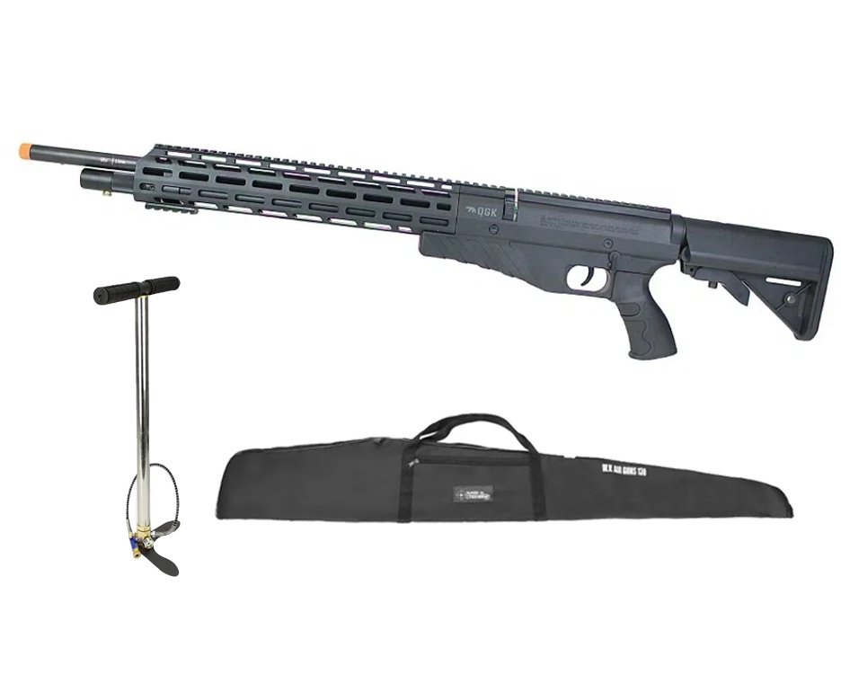 Carabina de Pressão PCP G850T 5.5mm Black - QGK + Bomba + Capa