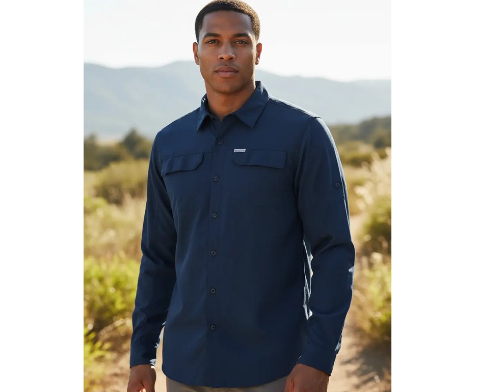 Camisa Columbia Masculina Silver Ridge 2.0 Collegiate Navy