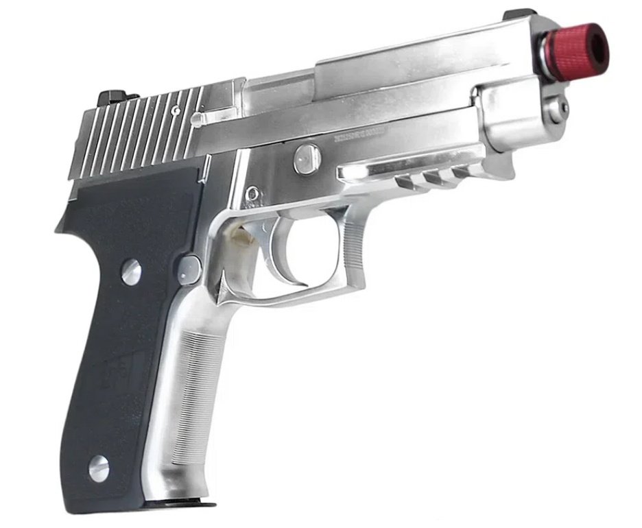 Pistola de Airsoft Rossi Gás GBB P226 Silver 6mm Blowback + GBB + BBS + Laser