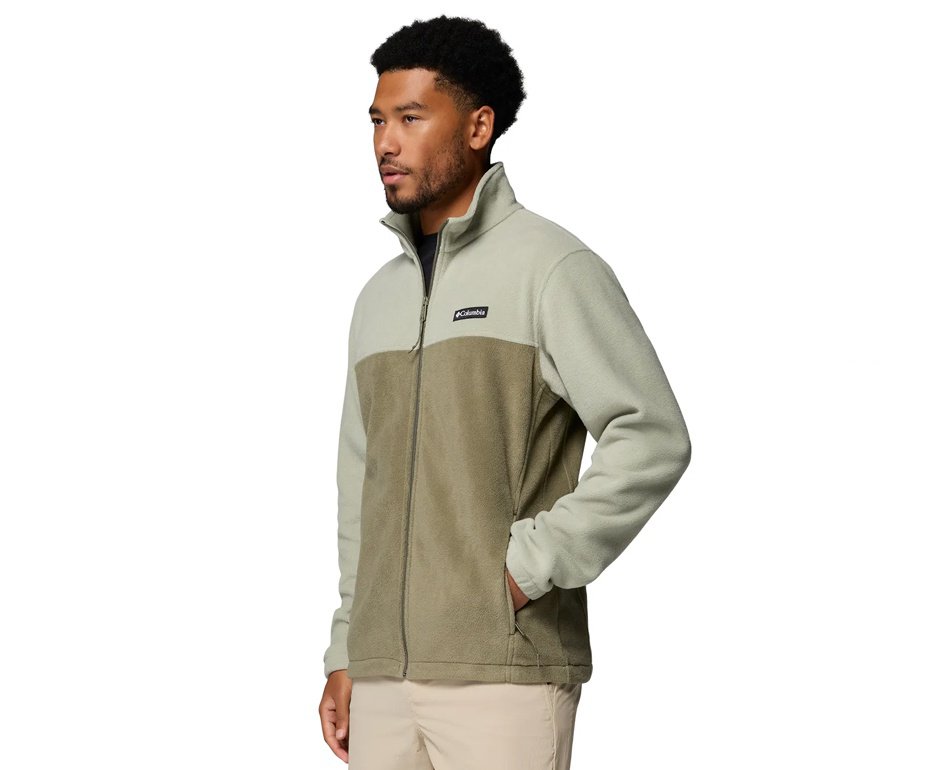 Jaqueta Columbia Masculina Fleece Steens Mountain Full Zip Safari/ Stone Green