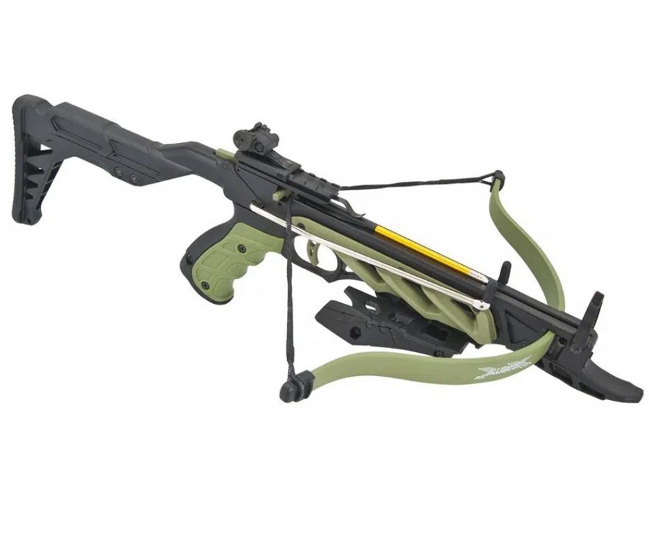 Besta balestra Recurvo Pistola Alligator TCS2- G 80 Lbs - Man Kung + Red Dot 1x30