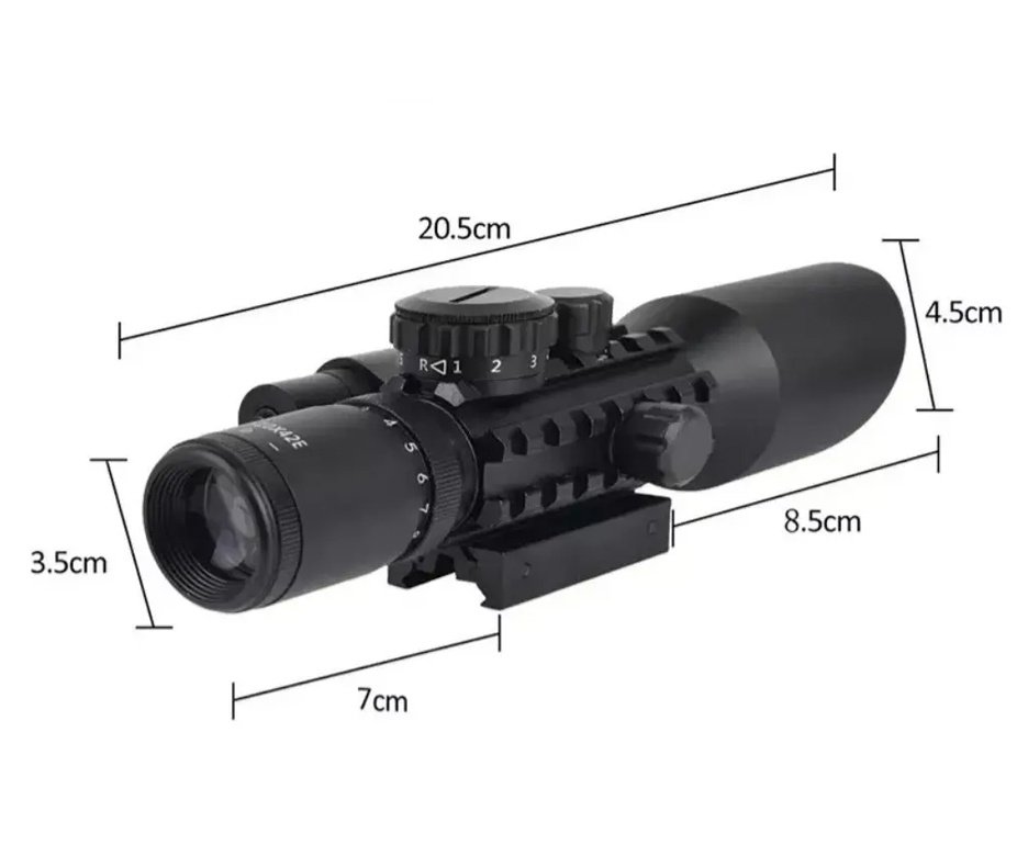 Luneta Rossi 3-10x42EGC Laser Ris Aluminio (Mount 7/8p)