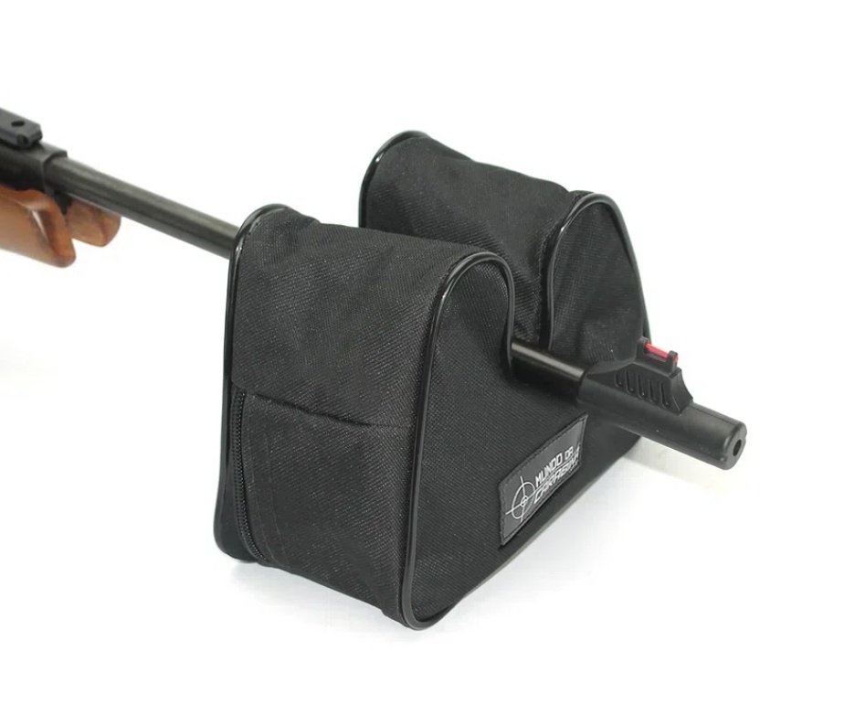 Carabina de Pressão Naja 2.0 Wood Madeira 5,5 Gas Ram Nitro Cano Fixo - TAG + Chumbo + Alvos + Kit de Limpeza + Sand Bag